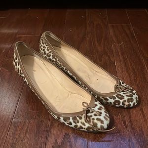 Christian Louboutin Leopard Calf Hair Kitten Heels 38